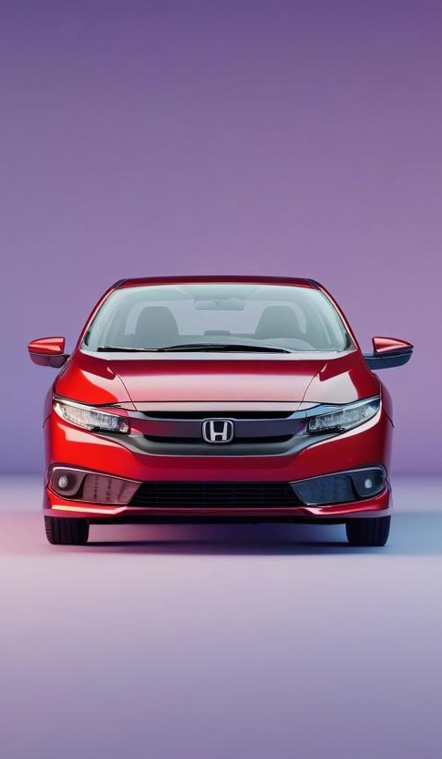 Czerwony samochód na fioletowym tle | Agencja castingowa OBSADOWI